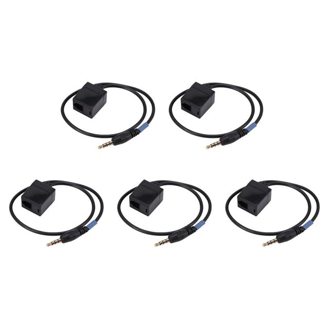 5X 3.5mm Male Jack to RJ9 4P4C Female Adapter Converter Extension Cable Wire for Telephone Adapter Cable