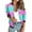 Blue, variant on WILLBEST Womens Coats Long Coat Women Women's Jacket Lightweight Zip Casual Jacket Printed Coat Stand Collar Cropped Coat