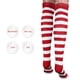 thumbnail image 2 of BESTOYARD Christmas Red White Medias Calcetines hasta la rodilla a rayas hasta el muslo para mujeres niñas (tamaño promedio), 2 of 5