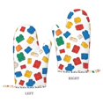 thumbnail image 3 of A Pair Of Heat Insulation And Anti-Perm Gloves 7×11in Thick Anti-Perm Palm With Silicone Piece Lanyard Design Is Easy To Hang Multicolored Building Block (15), 3 of 8