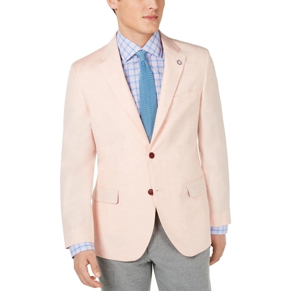 Nautica Mens Briell Modern-Fit Linen Blend Sport Coat 40 Regular Pink - NWT $250
