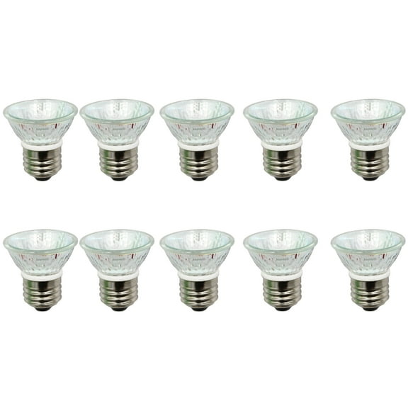Anyray (10-Pack) HR16 120V 20W E26 MR-16 20 Watt HR-16 Halogen Bulb Lamp BAB Flood with Lens (20 Watts)