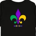 thumbnail image 4 of Inktastic Mardi Gras Fleur De Lis Girls Long Sleeve Toddler T-Shirt, 4 of 5