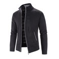 thumbnail image 1 of Mens Casual Zip Knitted Jacket Sweater Cardigan Shirt Slim Fit Warm Tops Coat, 1 of 8