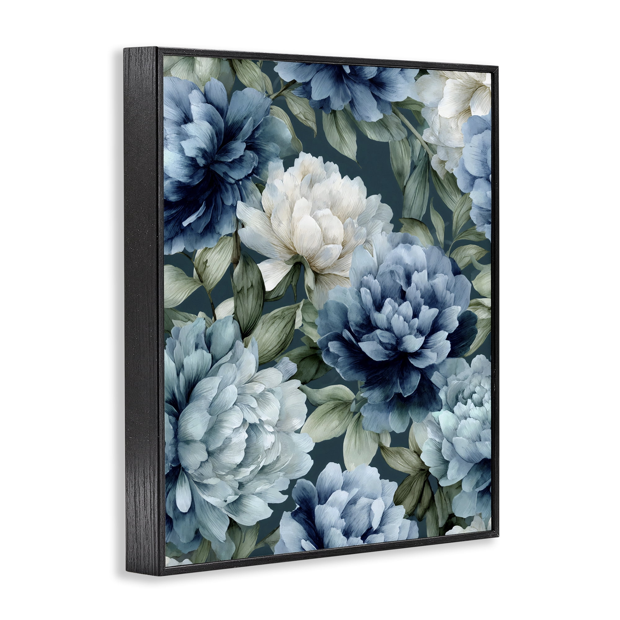 Stupell Industries Blooms On The Vine Black Framed Giclee Art, design by Franklyn Gregory