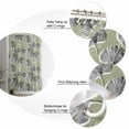 thumbnail image 5 of Shower Curtain Bathroom Set Summer Grey Ginkgo Leaf on Green Waterproof Fabric Shower Curtains with Grommets&Hooks Vintage Watercolor Leaves Privacy Bath Curtain for Bathtub 36x72in, 5 of 7