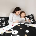 thumbnail image 4 of Erosebridal Cartoon Bunny Rabbit Twin Comforter Sets,Modern Geometric Circle Bedding Set For Kids,Happy Easter Theme Reversible 2 Pieces, 4 of 7