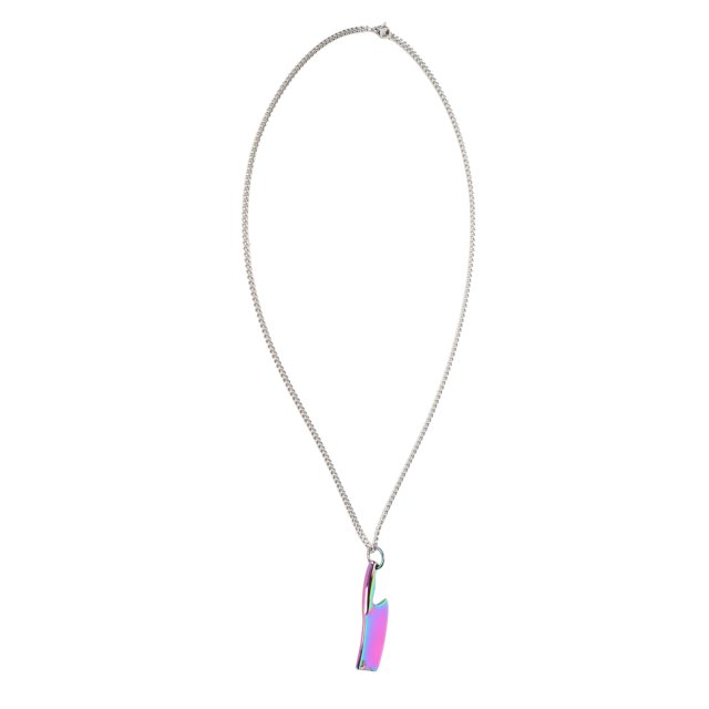 Collar con colgante de cuchillo para cortar de acero inoxidable para hombres, collar de moda, joyería (multicolor)