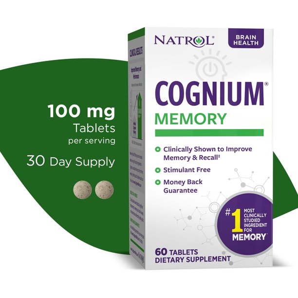Natrol® Cognium Memory Tablets, Brain Health Support Supplement, 100mg