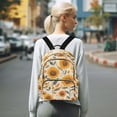 thumbnail image 7 of FORMRS Mini Backpack Purse for Women Travel Daypack Casual Shoulder Bag, Watercolor Sunflowers and Leaves, 7 of 7