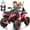 Red, variant on Joyracer ATV for Kids, 24 Volt Ride on Toys for Toddlers, 800W 4 Wheeler with 2 XL Seater, EVA Tires Power Car Wheels with Remote, Knee Pad, Music, Bluetooth, USB, Pink