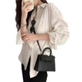 thumbnail image 3 of Camisa Tipo Cárdigan de Larga con Solapa y Botones, Estilo Casual para Mujer, A Rayas Albaricoque S, 3 of 9