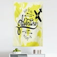 thumbnail image 1 of Adventure Tapestry, Life is an Adventure Words Map of the World Small Airplane Traveling Art Print, Fabric Wall Hanging Decor for Bedroom Living Room Dorm, 5 Sizes, Yellow Black, by Ambesonne, 1 of 1