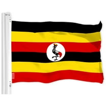 G128 Uganda Ugandan Flag | 3x5 Ft | LiteWeave Pro Series Printed 150D Polyester | Country Flag, Indoor/Outdoor, Vibrant Colors, Brass Grommets