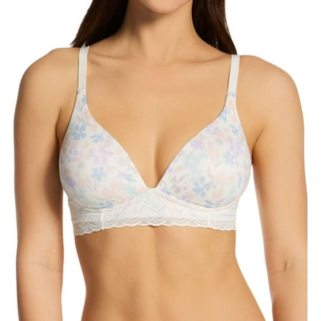 

Women s Warner s RO5691A Cloud 9 Wire Free Triangle Bra (Ivory/Pastel Petals 34C)