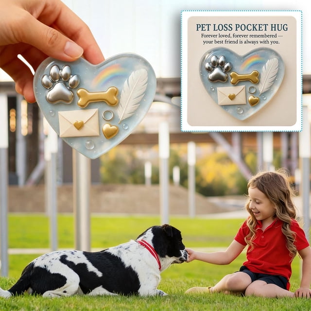 Recuerdo de bolsillo para mascotas | Figura de animal en miniatura para dueños de mascotas en duelo | Regalo de condolencias para familiares y amigos