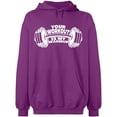 thumbnail image 2 of OXI Hoodie Sweatshirt - Your Workout is, Basic Casual Hoodie for Men's and Women Fleece Hoodie Long Sleeve - Purple X-Large, 2 of 3