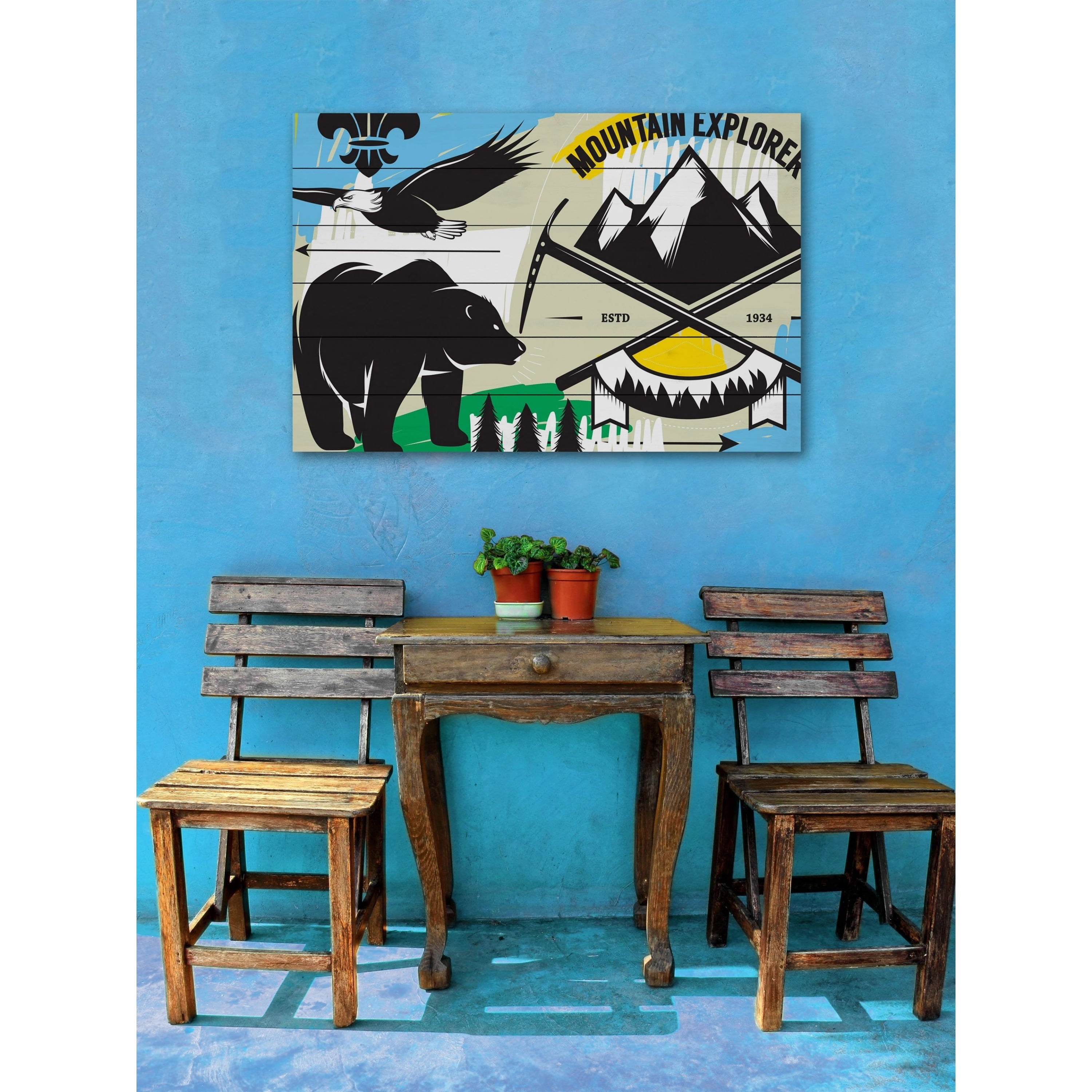 Marmont Hill "Explorer I" by Josh Ruggs Painting Print on White Wood