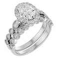 thumbnail image 2 of SuperJeweler 1 1/2 Carat Oval Shape Diamond Bridal Set In 14 Karat White Gold For Women, 2 of 6