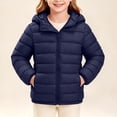 thumbnail image 2 of RYRJJ Kids Girl Boy Winter Hooded Puffer Jackets Lightweight Full Zip Warm Quilted Coats Long Sleeve Padded Outerwear with Pockets, 2 of 9