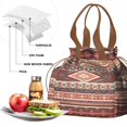 thumbnail image 4 of Boho Bohemia Geometric Line Art Drawstring Lunch Bag Women - Drawstring Lunch Bag Insulated for Work Office - Stain-Resistant Large Lunchbags for Women with Multi-Pockets, 4 of 6