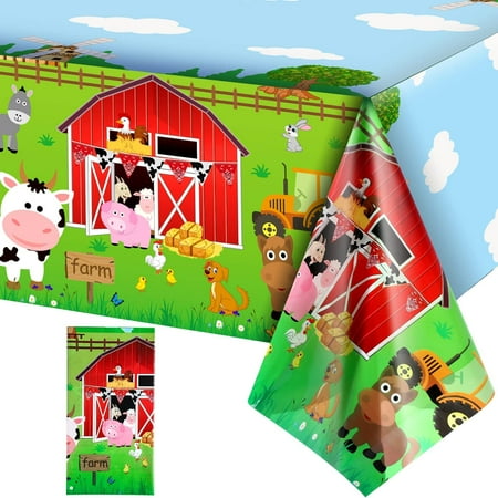 

Kasyat Farm Animals Party Tablecloth Farmhouse Dis