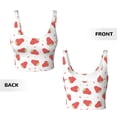 thumbnail image 5 of Picia Hand Drawn Strawberry Sports Bra for Women,Padded Strappy Sports Bras Medium Support Yoga Bra with Removable Cups,Running Yoga Bra-Medium, 5 of 9