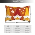 thumbnail image 2 of Pofeuu Happy Thanksgiving Three Gnomes Print Polyester Microfiber Plush Pillowcases, Super Soft and Cozy Pillow Case Covers with Envelop Closure（Pillow core not included）-20"x30", 2 of 6