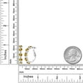 thumbnail image 2 of Gem Stone King 925 Sterling Silver Yellow Citrine and White Topaz Hoop Earrings for Women (2.88 Cttw, Round 4MM and 1.9MM, Gemstone Birthstone 1 inch Diameter), 2 of 4