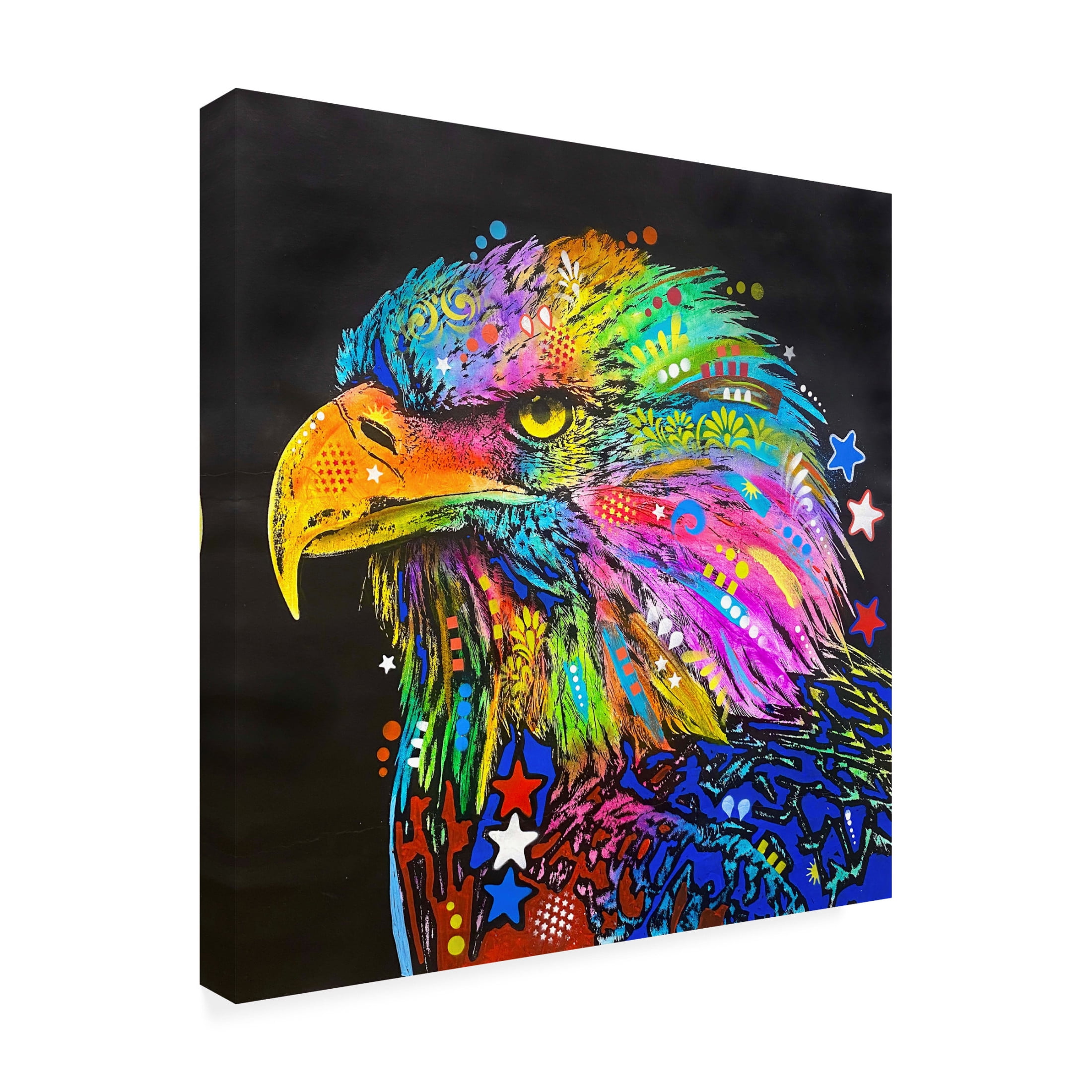 Canvas Wall Art - Dean Russo 'Bald Eagle' Wall Art for Living Room, Bedroom, or Office Décor by Trademark Fine Art - 14 x 14 Inches