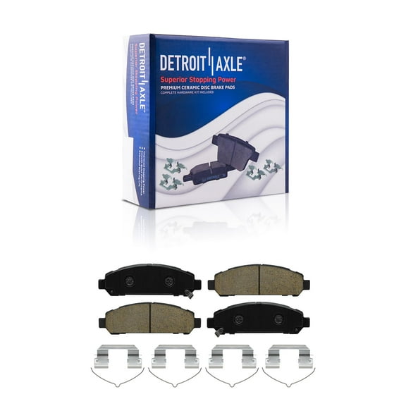 Detroit Axle - Front Ceramic Brake Pads w/ Hardware Replacement for 2009 2010 2011 2012 2013 2014 2015 2016 Toyota Venza - 2pc Set