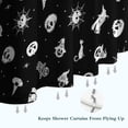 thumbnail image 6 of Black Halloween Cat Skull Pattern Shower Curtain 36"x72" ,Bathroom Decorative Shower Curtains Set with 12 Hooks,Modern Waterproof Washable Shower Curtain, 6 of 6