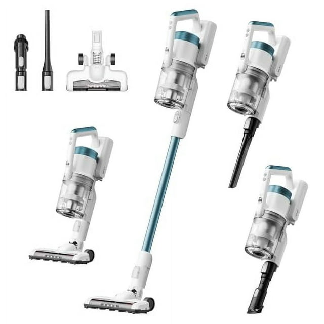 Aspiradora inalámbrica Eureka RapidClean Pro, recargable, ligera y de escoba para suelos de madera y pelo de mascotas, color azul, NEC280TL