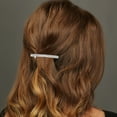 thumbnail image 2 of Unique Bargains 1 Pc Hair Barrettes Grace Crystal Spring Clip Hairpin 2-Row Barrette Clip Silver Tone, 2 of 5