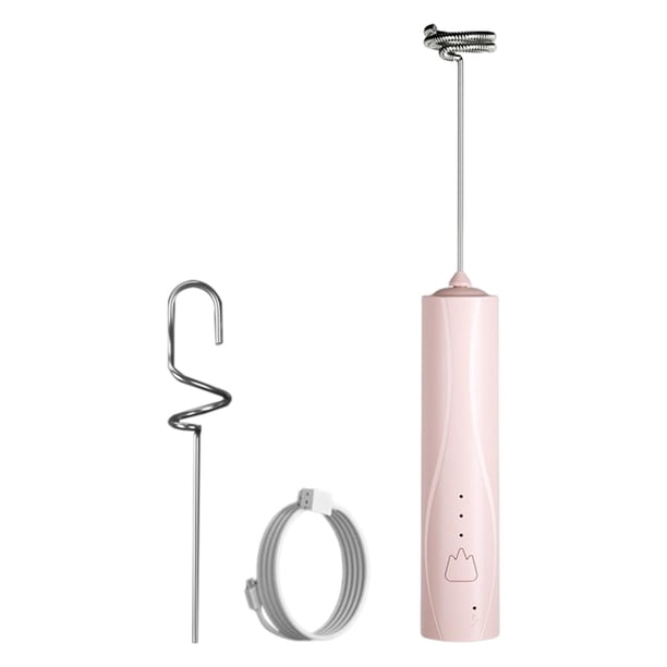 Espumador de leche de mano Espumador de café Mezclador Mezclador Mezclador de caliente USB Rosado Sunnimix Espumador de leche eléctrico