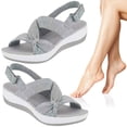 thumbnail image 1 of Sandalias Plataforma Baja para Mujer Con Lazo Antideslizante Cómodo La Playa Verano, 1 of 9
