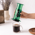 thumbnail image 5 of AeroPress Clear Green Compact Coffee Press – Simplified 3-in-1 Manual Coffee Maker for Espresso-Style, French Press & Pour-Over Brewing, 10 oz, 5 of 5