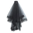 thumbnail image 1 of unbranded Velo Negro Con Encaje Y Tul Para Eventos De Cosplay Y Accesorios Fotográficos Elegantes, 1 of 7