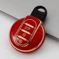thumbnail image 3 of Key Fob Cover Compatible with BMW Mini Cooper S Cooper D Keychain Case Holder Protector,B Red, 3 of 7