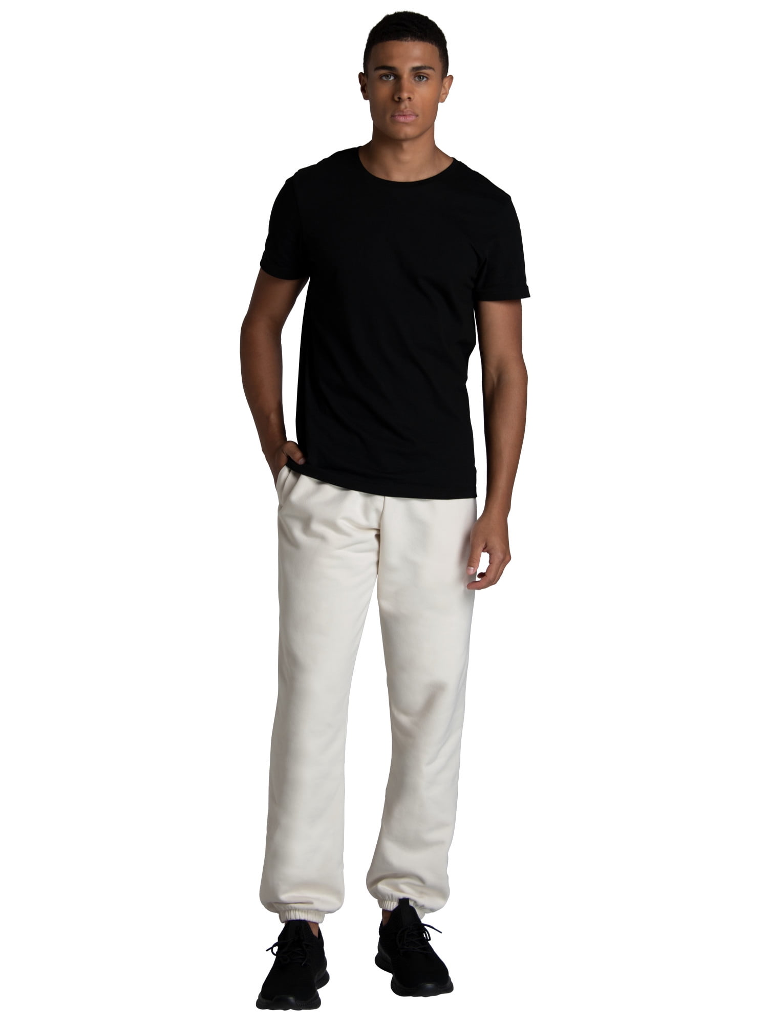 Fruit of the Loom Men's Crafted Comfort Super Soft Cotton Blend Elastic Bottom Fleece Sweatpants, Sizes S-2XL