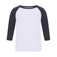 thumbnail image 4 of Mens Big & Tall T-Shirts Plus Size S-4X 3/4 Sleeve Tees for Men Casual Color Block Raglan Pullover Crewneck Going-Out Tops, 4 of 5