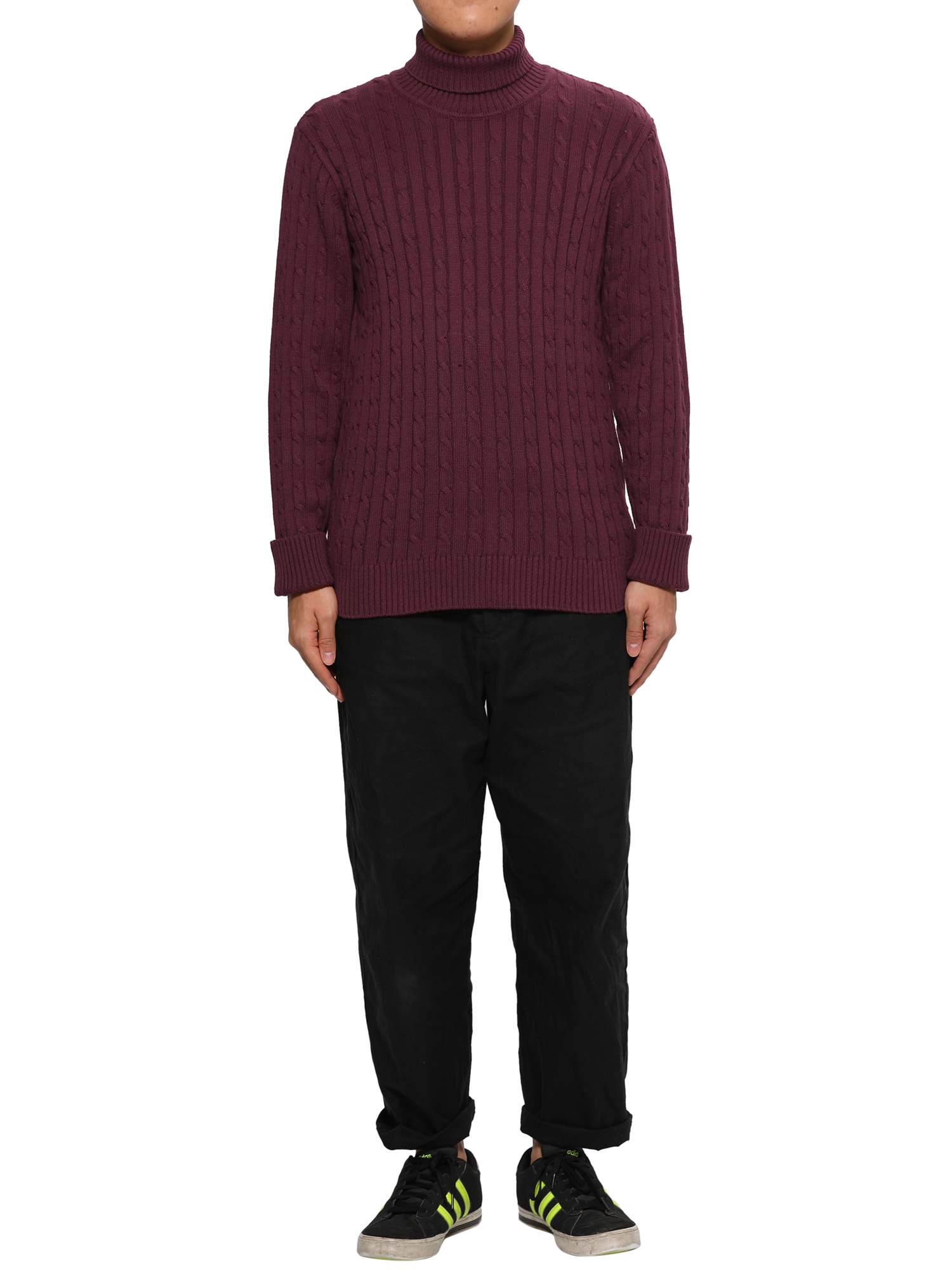 Unique Bargains Men's Turtleneck Long Sleeves Pullover Cable Knit Sweater - image 2 of 4