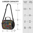 thumbnail image 3 of Insulated Lunch Bag 6L Leak-Proof Lunch Box with Shoulder Strap Multiple Pockets Lunch Tote Cute Snails and Mushrooms, 3 of 9