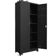 thumbnail image 3 of Seizeen Garage Cabinet, 73''H Metal Cabinets for Storage, File Cabinet Tool Storage Cabinet with Doors and Shelves Adjustable, Black 5-Tier Cabinet for Garage, Home, School, Office, 3 of 12