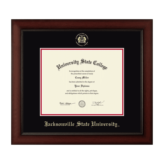Framerly - JSU Diploma Frame with Black and Red Mat
