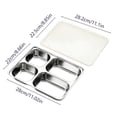 thumbnail image 2 of zhangmingg 304 Stainless Steel Compartmentalized Dinner Plates with Secure Lids for Cafeteria and Institutional Use, 2 of 7