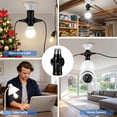 thumbnail image 3 of SHUWND 2 PACKS E26 Light Socket to Plug Adapter, Heat-Resistant 2/3 Prong Light Socket Outlet Light Socket Adapter for Garage Porch, Black, 3 of 6
