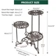 thumbnail image 2 of Estante plegable for plantas de metal de 3 niveles, soporte for macetas vintage de 24 pulgadas de alto, soporte for plantas con gradas for interiores y exteriores, 2 of 6