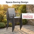 thumbnail image 6 of Lofka 7-Piece Outdoor Patio Dining Set ,Patio Conversation Set with 1 Metal Steel Table and 6 Textilene Chairs for Courtyard, Backyard, Pool,Gray, 6 of 13