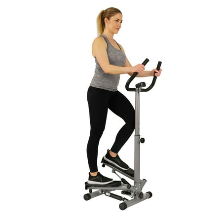 Sunny Health Fitness Twist Stepper Step Machine with Handle Bar and LCD Monitor, 250 LB Max Weight - NO. 059